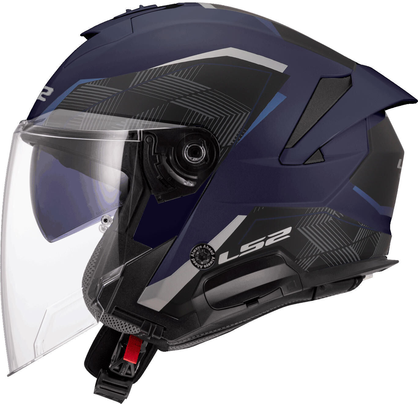 Casco jet ls2 of618 verso ii air cascos of618 verso i air azul mate gr. m