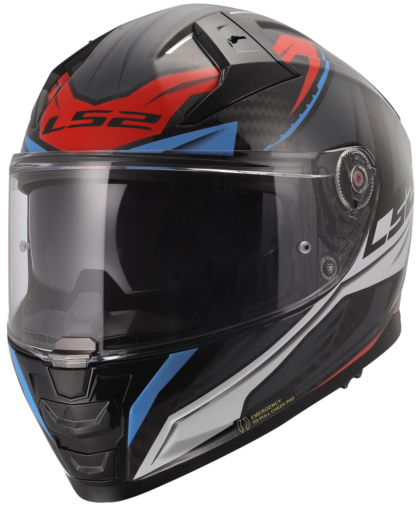 Casco integrale Ls2 ff811 vector ii carbon savage. casco ff811 vettoriale i c savage bianco bl rosso xl