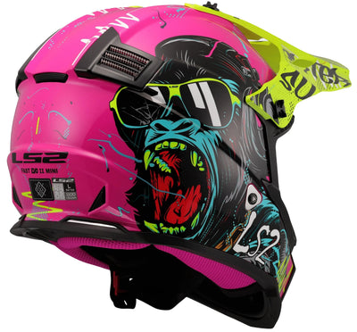 Ls2 children's motocross helmet mx437 fast evo ii mini gorilla