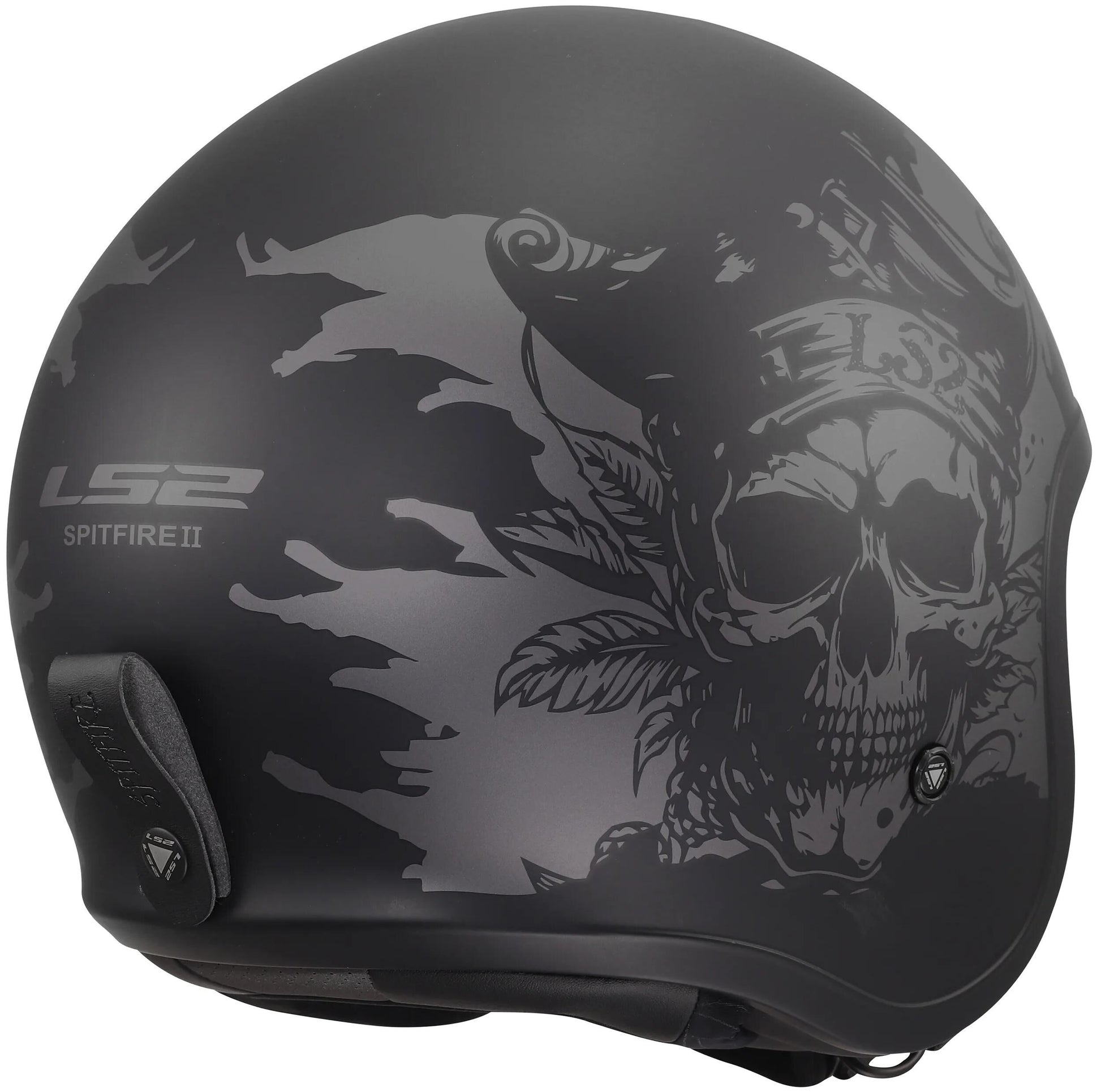 Ls2 jethelm of599 spitfire ii willy helmet of599 spitfire ii willy black grey m