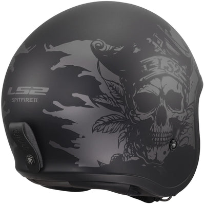 Casco jet ls2 of599 spitfire ii willy casco of599 spitfire ii willy negro gris l