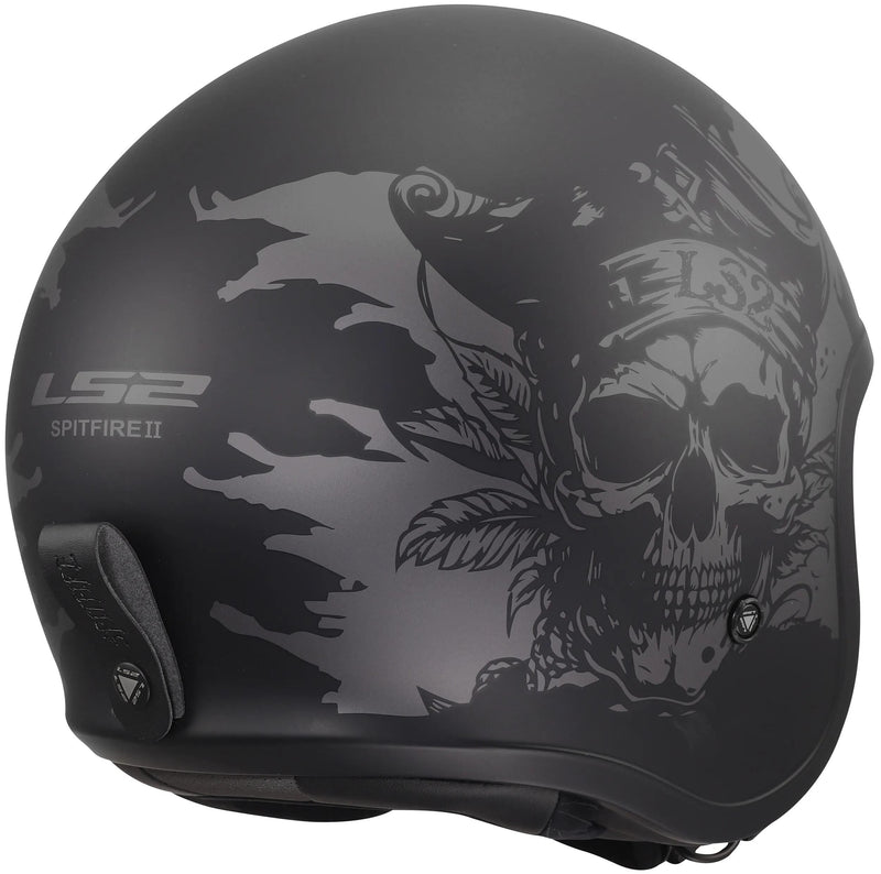 Ls2 jethelm of599 spitfire ii willy helmet of599 spitfire ii willy black grey xxl