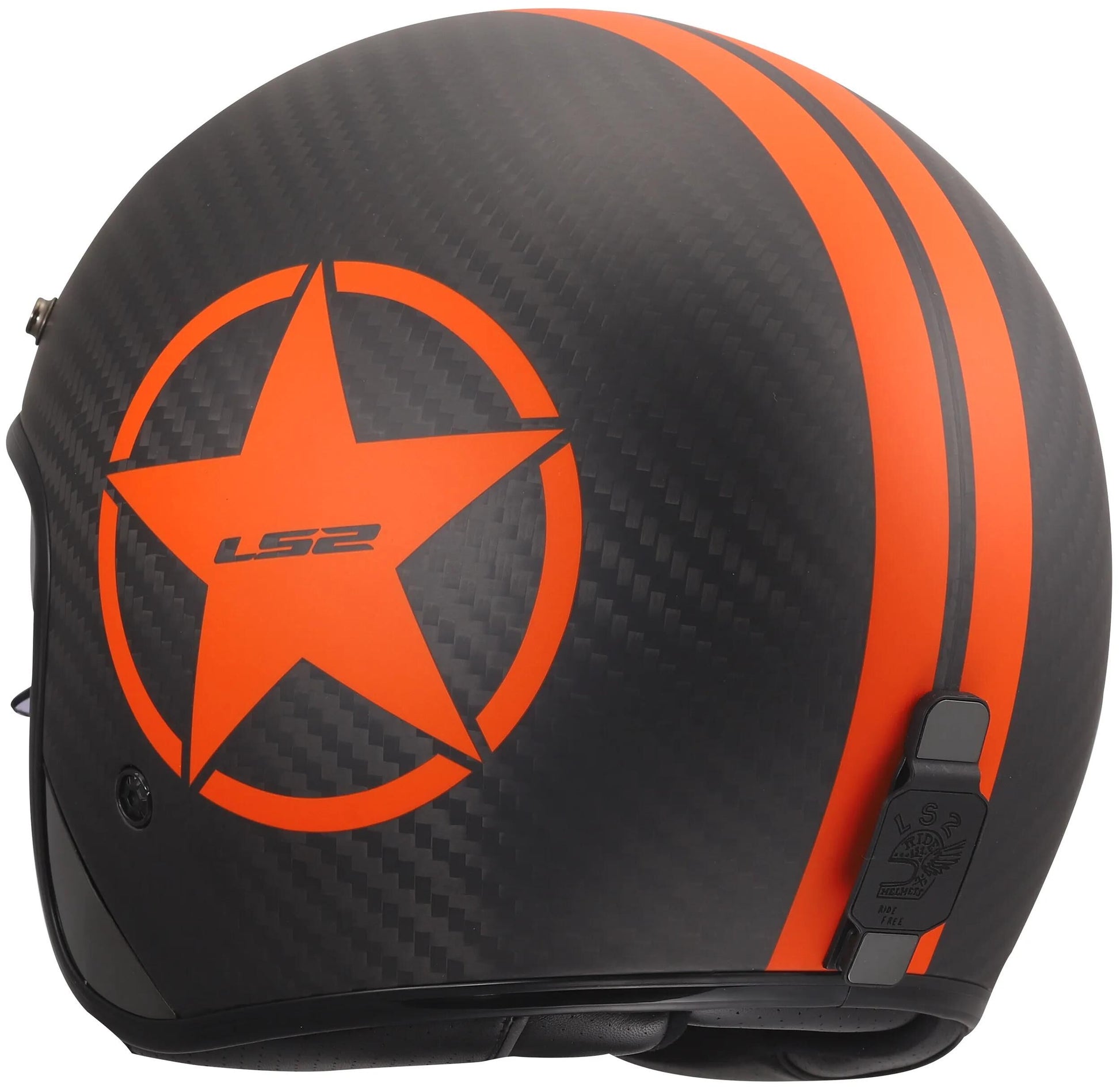 Ls2 jethelm of601 bob ii carbon star helmet of601 bob ii carbon star orange gr. s
