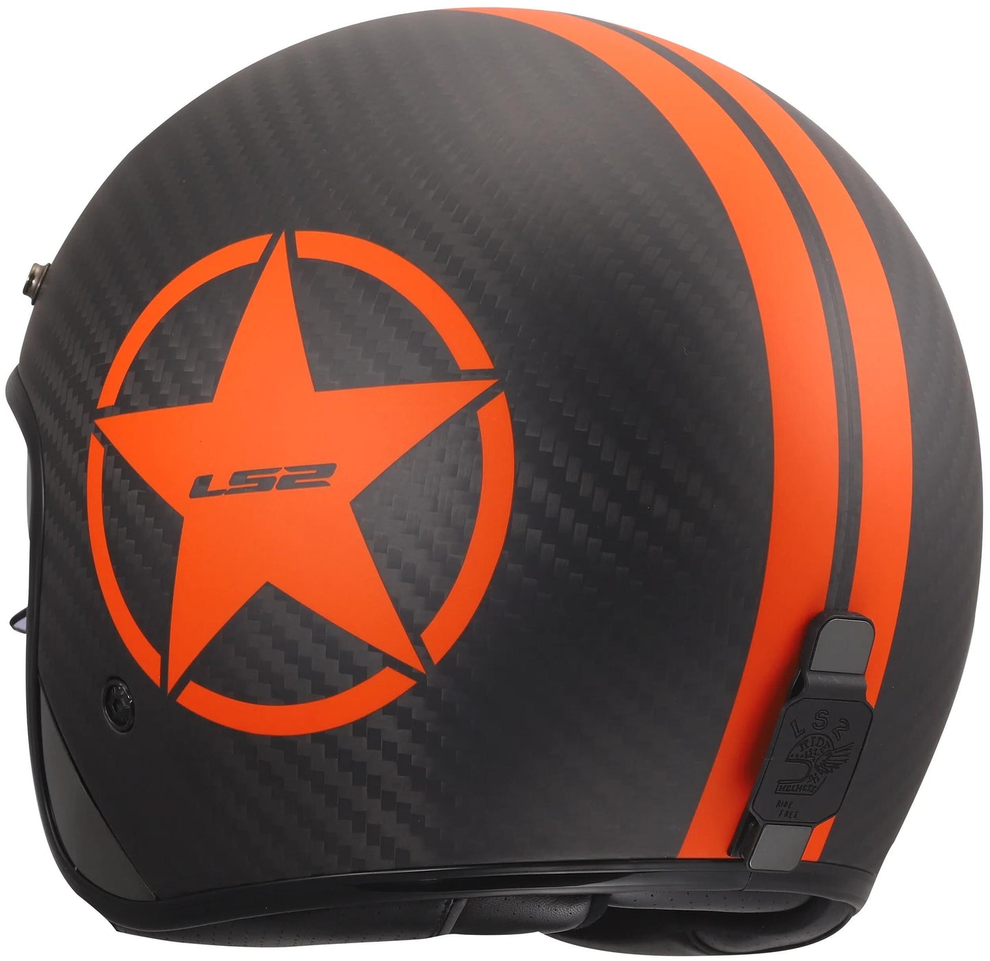Ls2 jethelm of601 bob ii carbon star helmet of601 bob ii carbon star orange gr. l