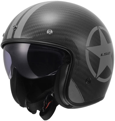 Casco jet ls2 of601 bob ii carbon star casco of601 bob ii carbon star gris gr. s