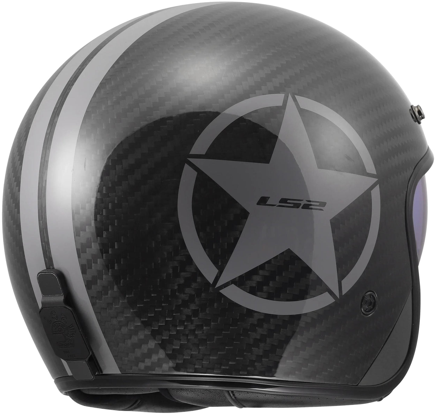 Casco jet Ls2 of601 bob ii carbon star casco of601 bob ii carbon star grigio gr. l