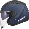 Casco jet Ls2 of600 copter ii casco solido of600 copter i blu navy opaco gr. m