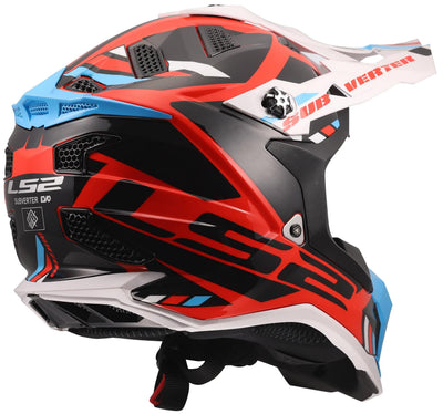 Casco motocross ls2 mx700 subverter evo ii stomp casco mx700 subverte stomp blanco azul rojo l