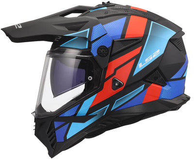 Casco enduro ls2 mx702 pioneer ii block casco mx702 pioneer block negro mate rojo azul