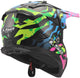 Casco motocross Ls2 mx708 fast ii grotesque casco mx708 fast ii grotesque bl rosa verde l