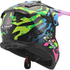 Casco motocross Ls2 mx708 fast ii grotesque casco mx708 fast ii grotesque bl rosa verde x