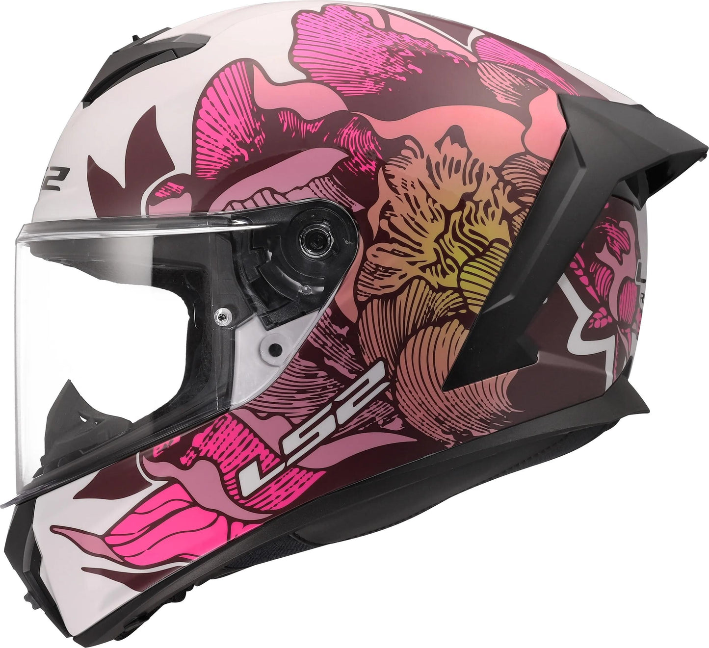 Casco integrale Ls2 ff820 rapid iii poppies caschi ff820 rapid i poppies ii bianco rosa s
