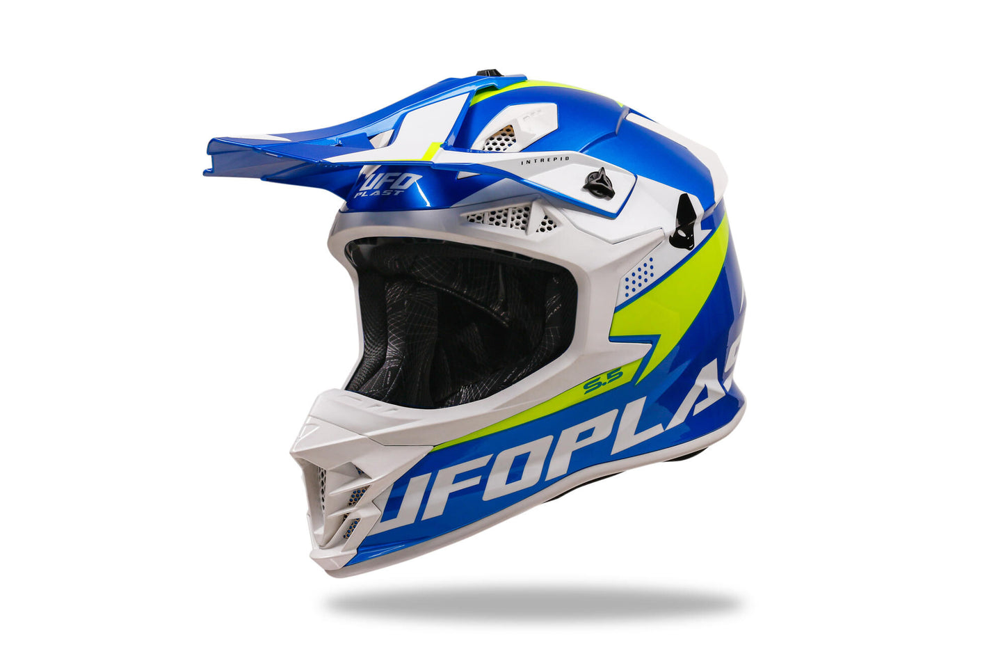 Casco motocross Ufo Plast Intrepid Casco Interpid M Blu Giallo
