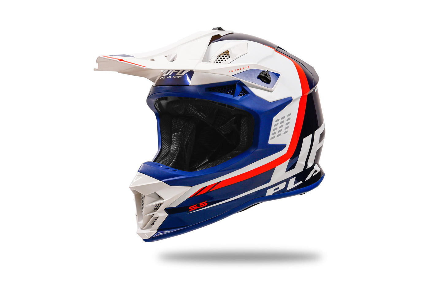 Casco motocross Ufo Plast Intrepid Casco Interpid M Blu Bianco