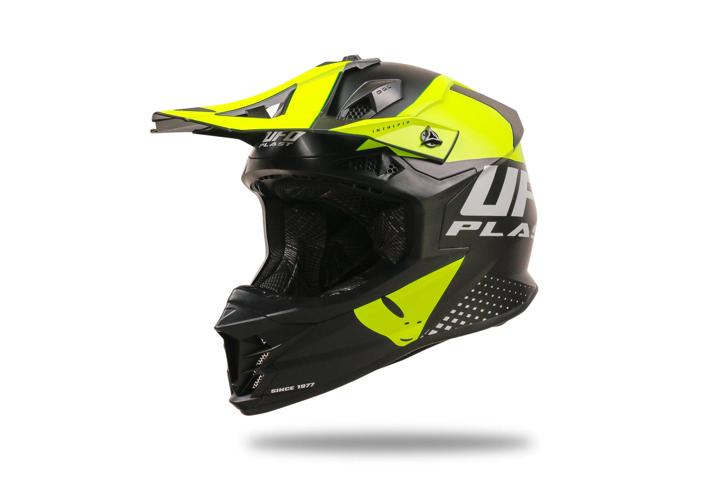 Casco motocross Ufo Plast Intrepid Casco Interpid S Nero Giallo