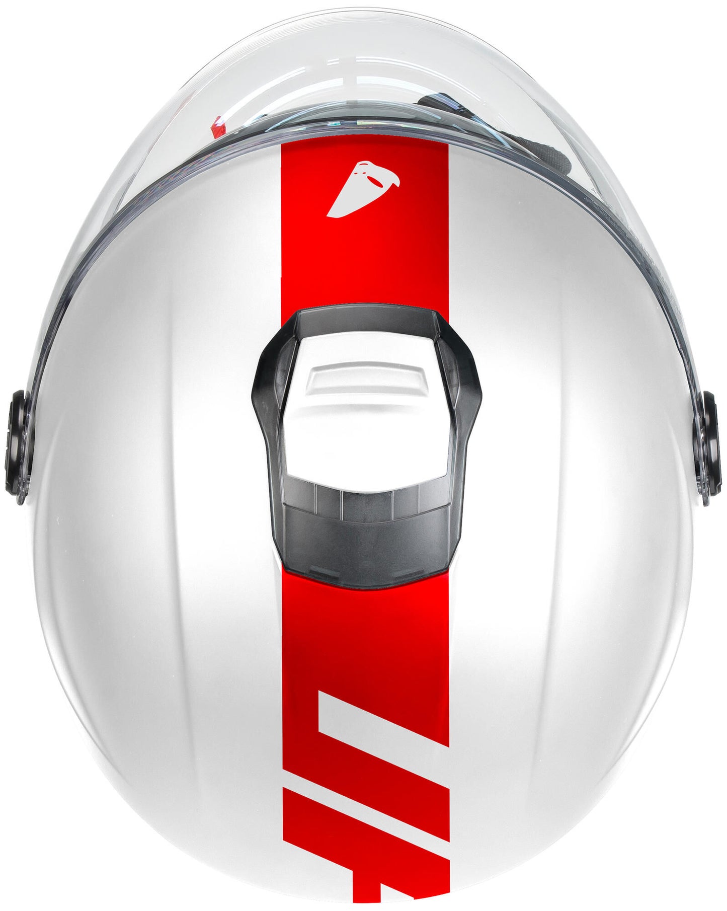 Casco jet Ufo plast casco nixie casco ufo nixie jet bianco rosso gr. l