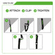 Oxford Snelbinders Atlas G-Hak Atlas G-Hook 17mm x 2,0m Coppia nera