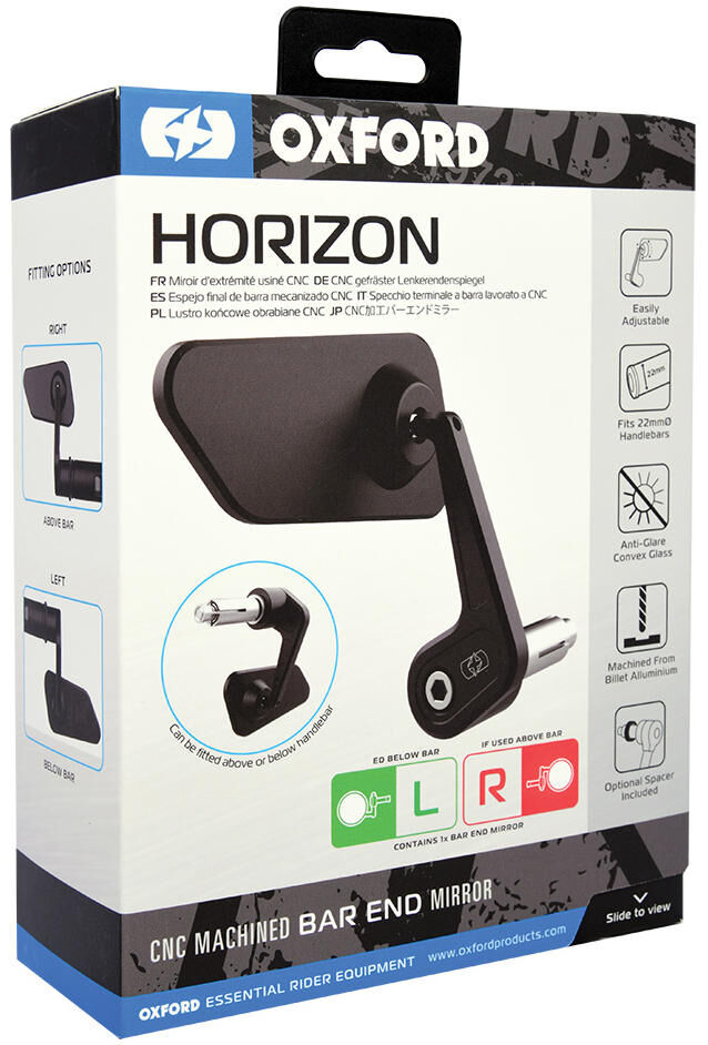 Oxford Handlebar Mirror Horizon a sinistra