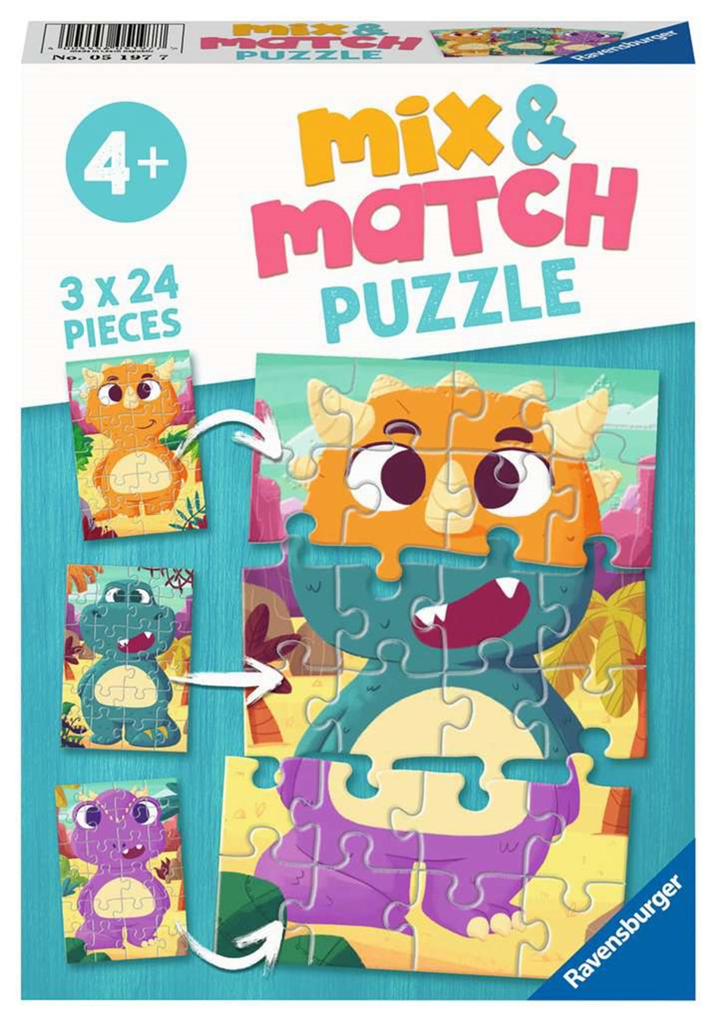 Ravensburger mix match rompecabezas dinos 24s