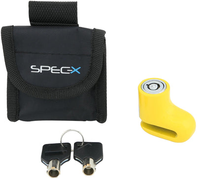 Spec-x brake disc lock mini brake disk slipper yellow 5.5 mm bolts