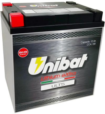 Batteria Unibat lifepo4 ult5. batteria ult5 4pin litio extra