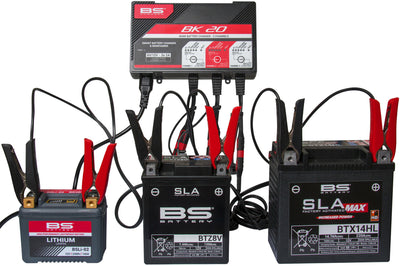 Batteria BS Caricabatterie multipli. BK20 BS-Charger 3x2.0a