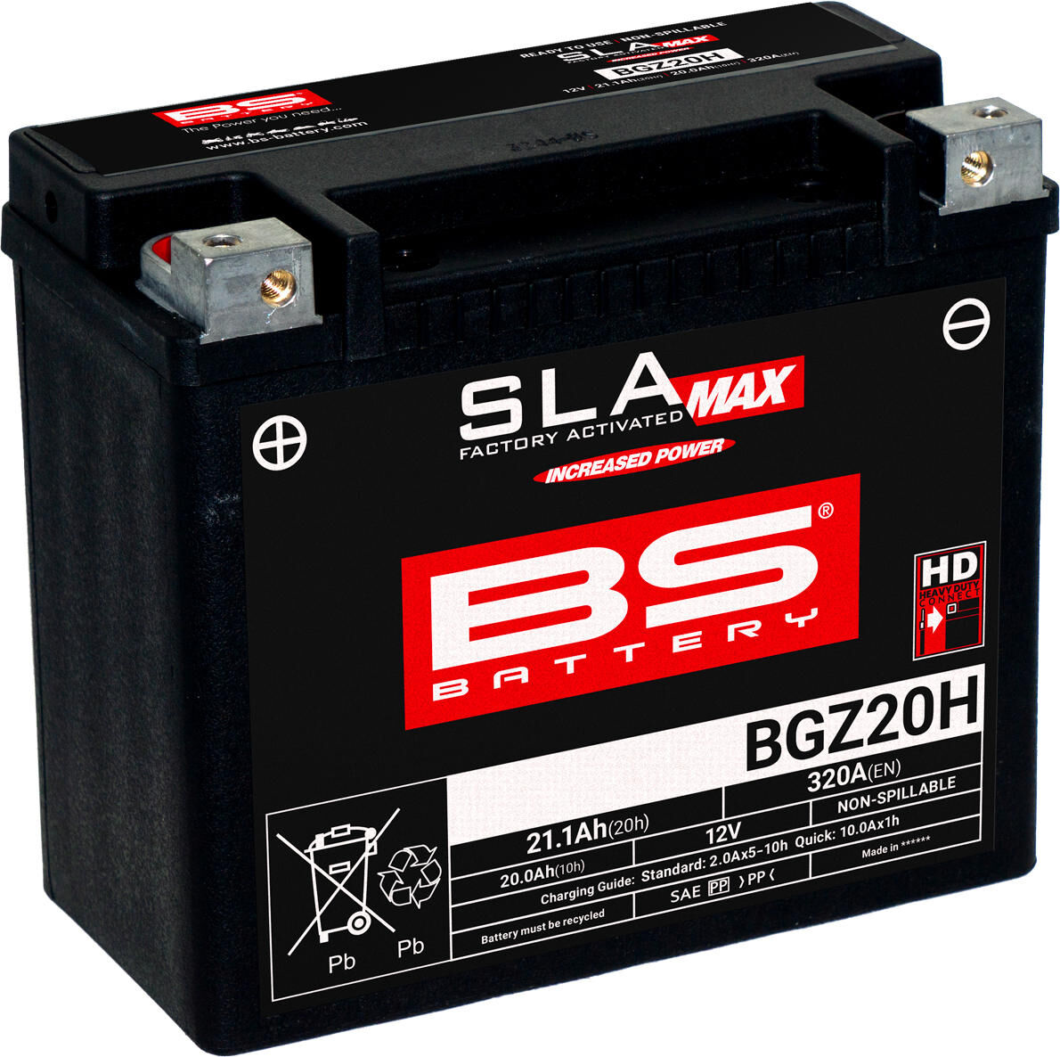 Batteria BS batteria BGZ20H BS SLA-MAX HD