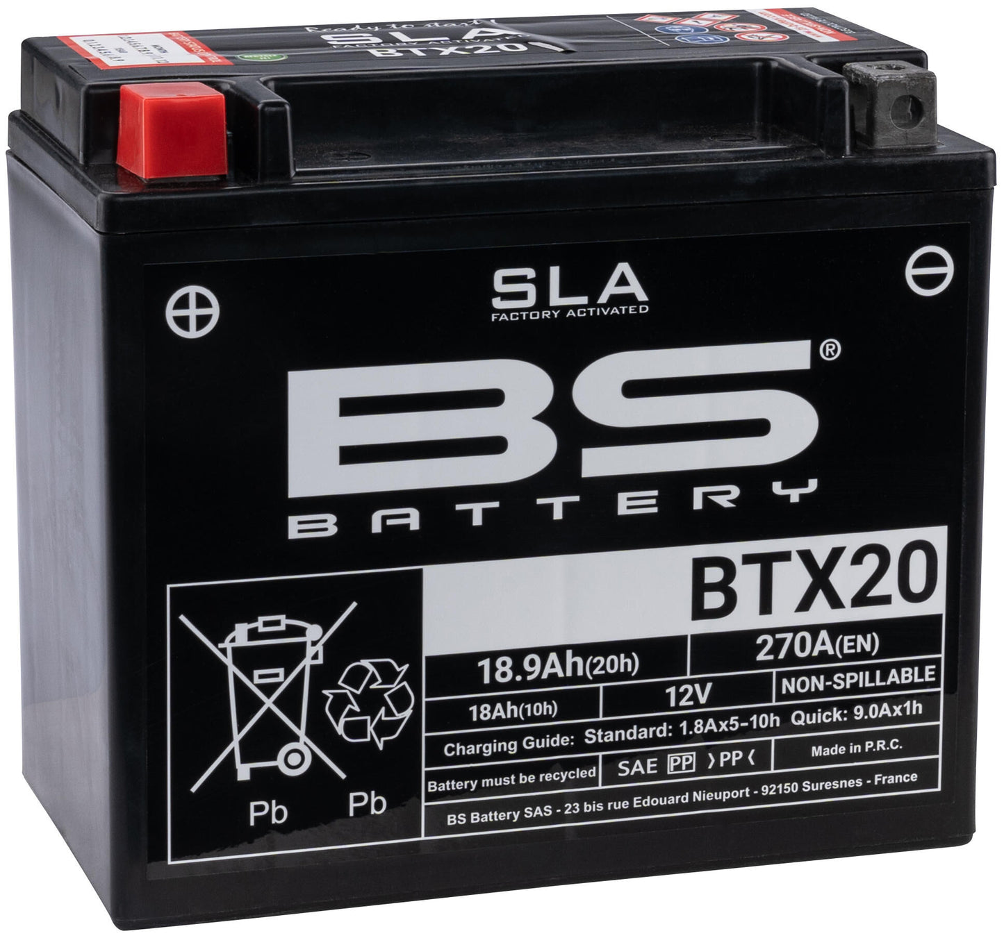 Batteria BS batteria BTX20H BS SLA