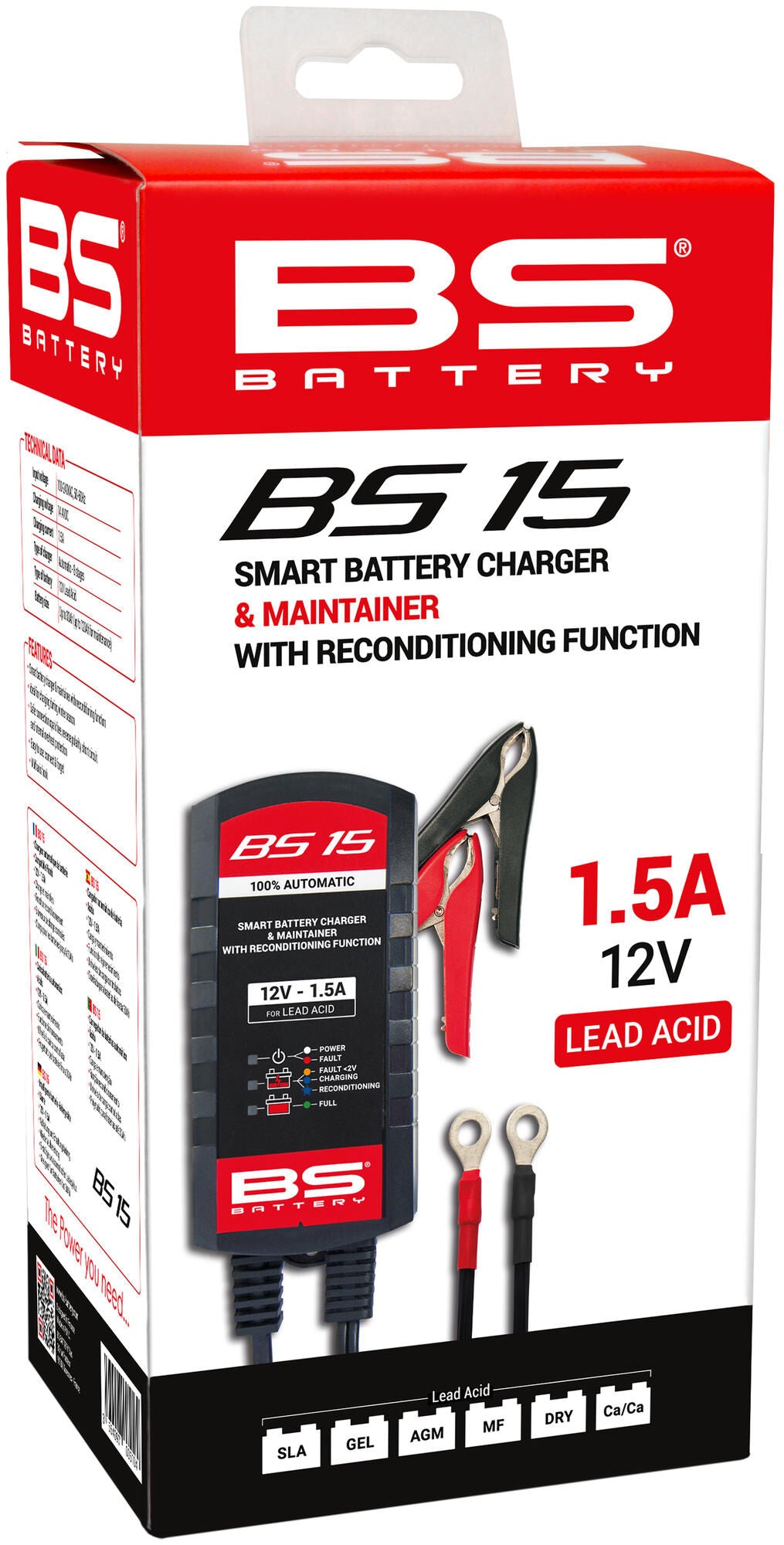 Caricatore a batteria BS BS15, BS-Charge 1.5A