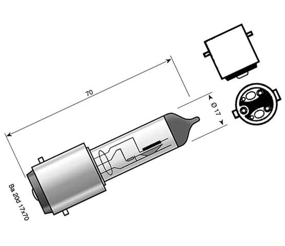 Spahn Light Bulb 12V 35 35W Halog. BA20D