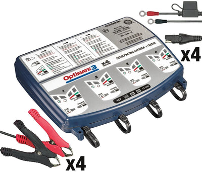 Tecmate battery charger Optate3 Optate 3 Charger 4er Bank
