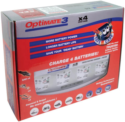 Tecmate battery charger Optate3 Optate 3 Charger 4er Bank