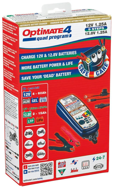 Tecmate battery charger Optate 4 quad program. Optate 4 Charger Quad Program