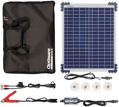Tecmate battery charger Optate Solar DUO 20W Travel Kit. Optate Charger Solar Duo 20W