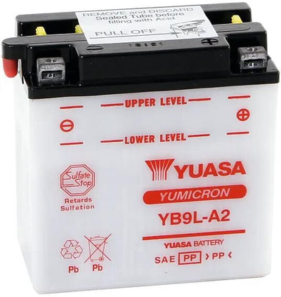 Batteria Yuasa yb9l-a2. batteria yb9l-a2 standard senza sp