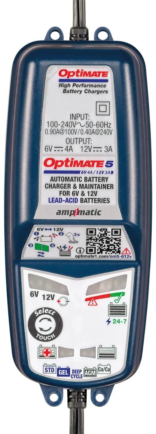 TecMate Battery Carger Optate 5 Seleccione óptimo 5 cargador Voltmatic 6V 12V