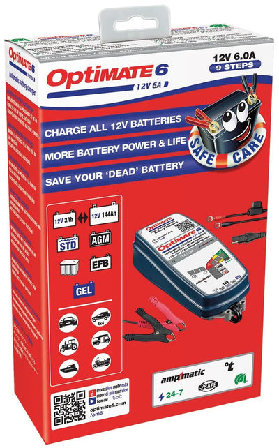 Caricatore della batteria Tecmate Optato 6 AMPMATIC 6A da Optato 6 Caricatore Ampmatic 6A