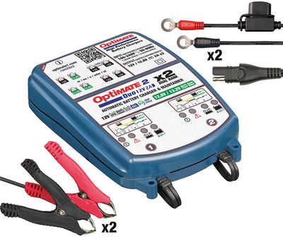 Tecmate acculader optimate 2 duo optimate 2 charger duo 2er bank