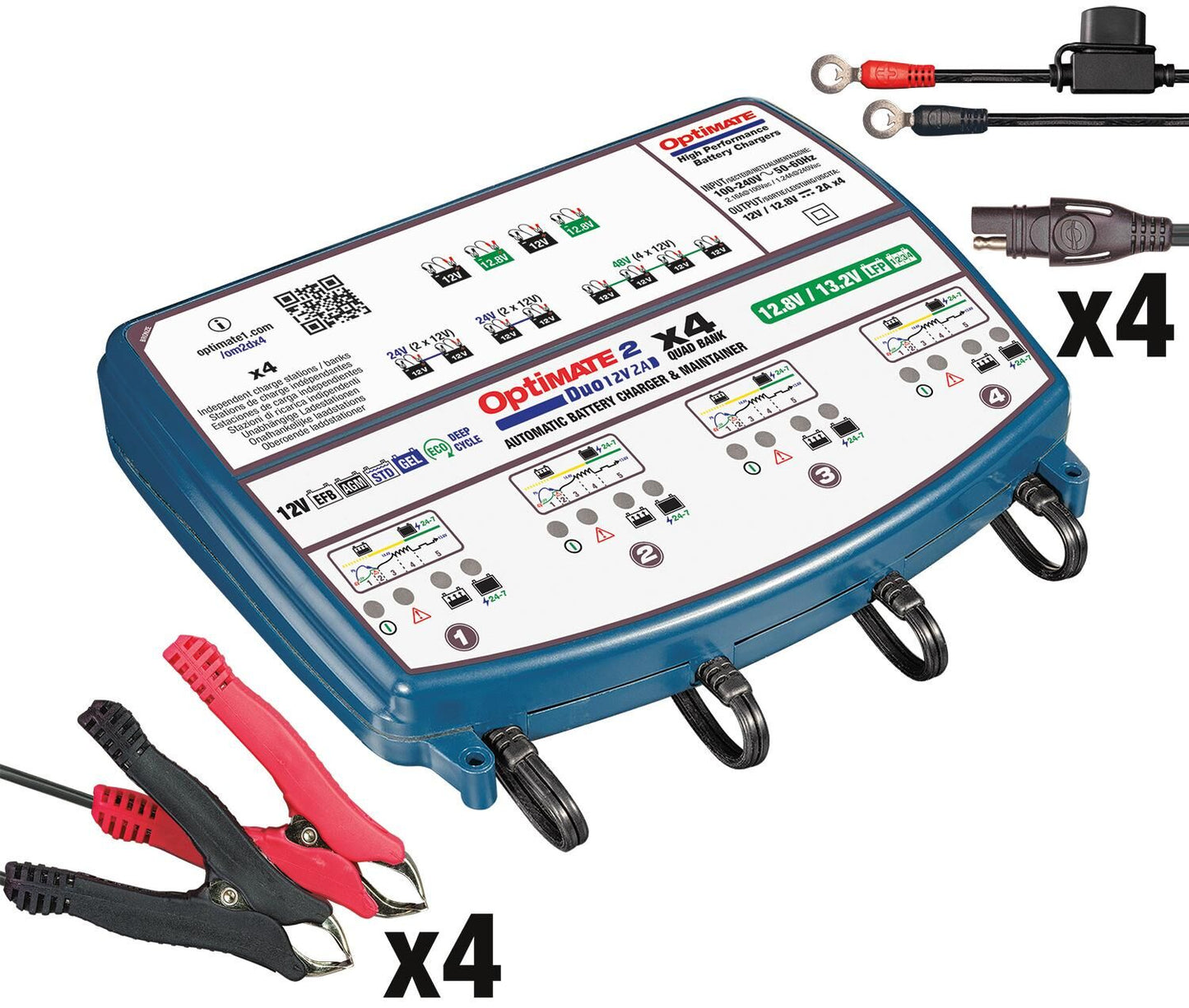 Caricatore della batteria Tecmate Optato 2 duo optare 2 caricatore duo 4er banca