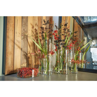 Jarrón cilíndrico de vidrio Hakbijl vidrio ø12xh25cm