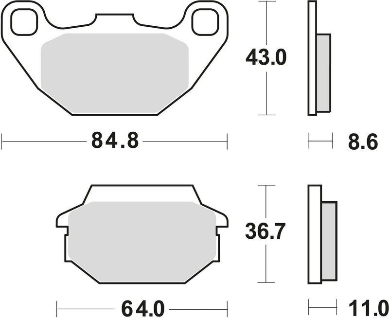Trw Brake Pad MCB 712 SRM Sinterato Metal