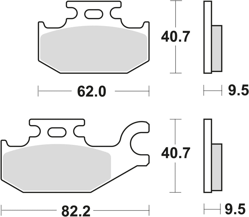 TRW Brake Pad MCB 724 Organic Standard