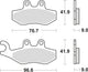 Trw Brake Pad MCB 744 SRM Sinterato Metal
