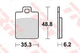 Trw Brake Pad MCB 827 SRM Sinterato Metal
