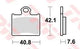 Trw Brake Pad MCB 831 SI Sinterited Metal