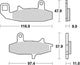 TRW Brake Pad MCB 597 Organic Standard