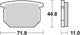 TRW Brake Pad MCB 501 Organic Standard