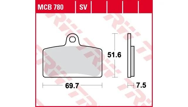 TRW Brake Pad MCB 780 Organic Standard