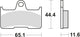 Trw Brake Pad MCB 756 SI Sinterited Metal