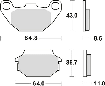 TRW brake pads MCB 712